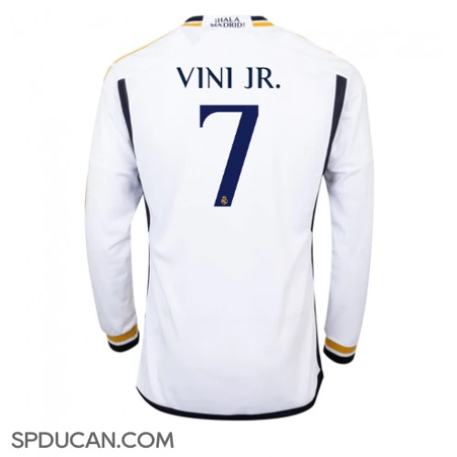 Muški Nogometni Dres Real Madrid Vinicius Junior #7 Domaci 2023-24 Dugi Rukav